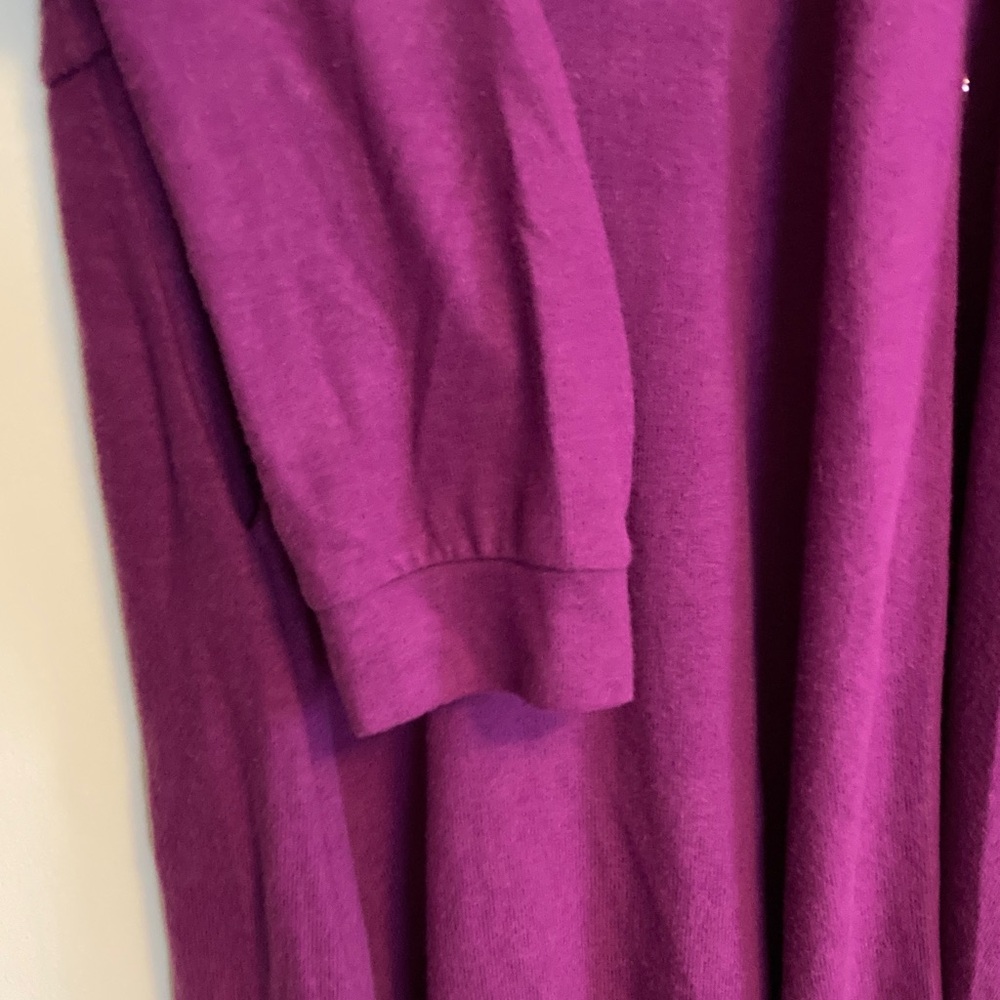 Torrid Purple Long Sleeve Dress- Hacci Front Pocket Skater Dress - Picture 7 of 10